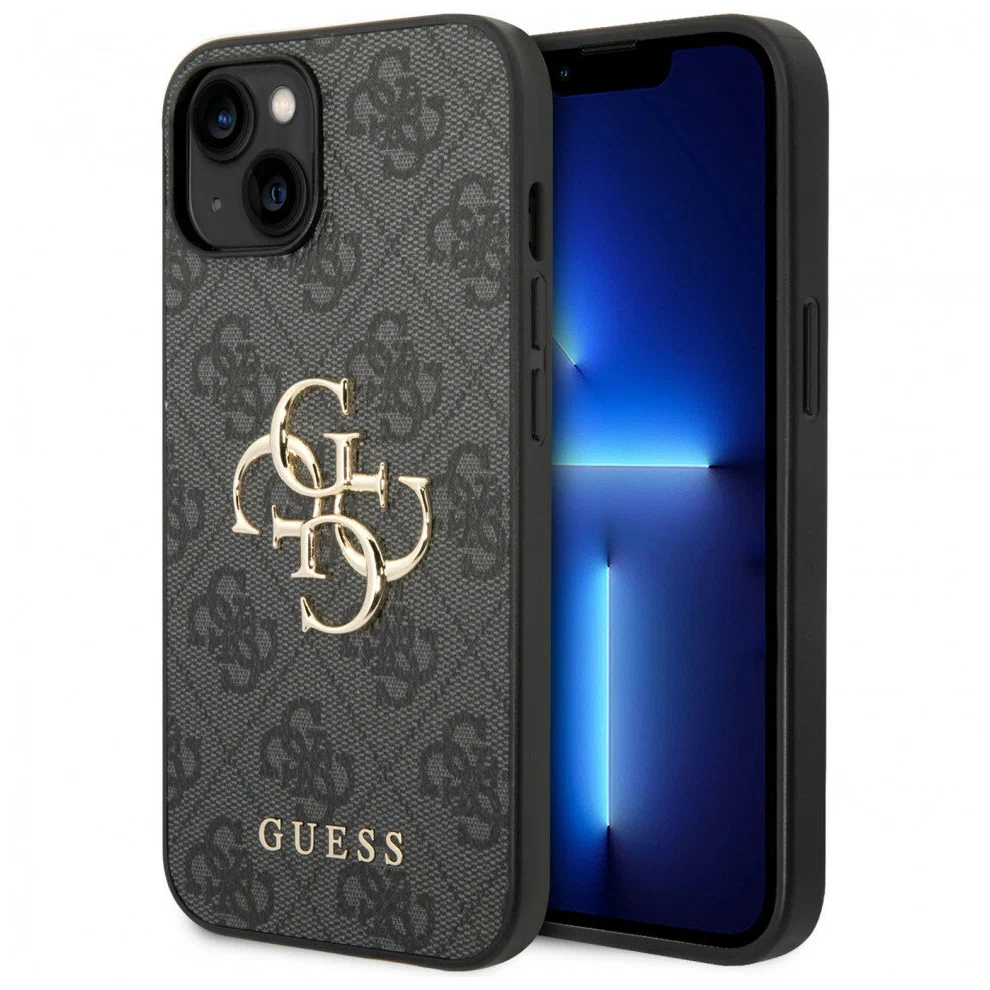 Guess для iPhone 14 чехол PU 4G Big Metal Logo Hard Grey • купить в Самаре  - iЧехол