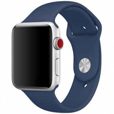 Силиконовый ремешок Gurdini Apple Watch 42/44mm (S/M-M/L) Midnight Blue