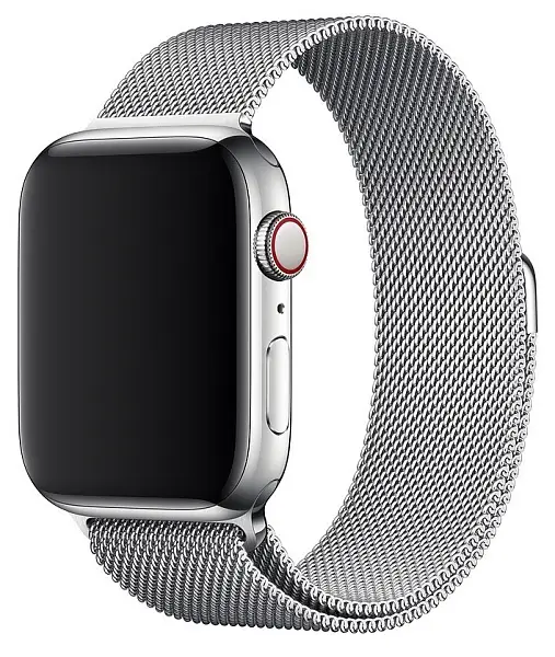 Ремешок Gurdini Milanese Loop Apple Watch 42mm/44mm Silver