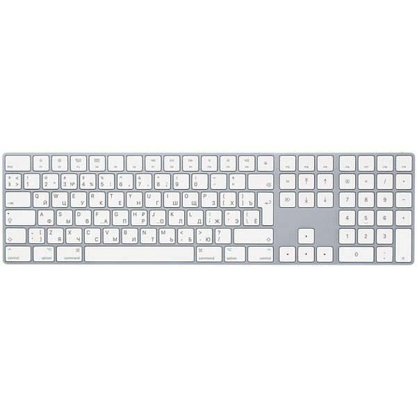 Клавиатура Apple Magic Keyboard с цифровой панелью, серебристая MQ052