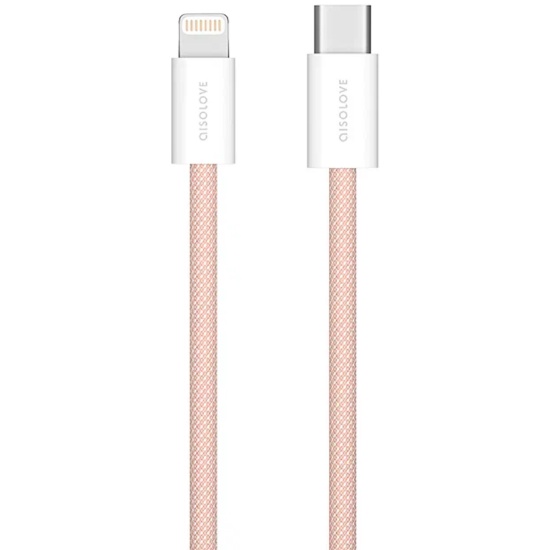 Кабель Type-C/Lightning Xiaomi (Mi) SOLOVE 100 см 20W PD 3А , высокопрочная ABS+ оплетка (DW6) Pink Кабель Type-C/Lightning Xiaomi (Mi) SOLOVE 100 см 20W PD 3А , высокопрочная ABS+ оплетка (DW6) Pink