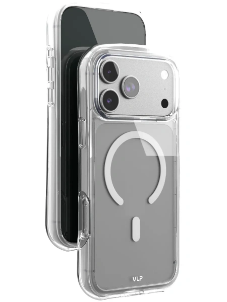 Чехол защитный VLP Bubble Case с MagSafe для iPhone 17 ProMax, белый