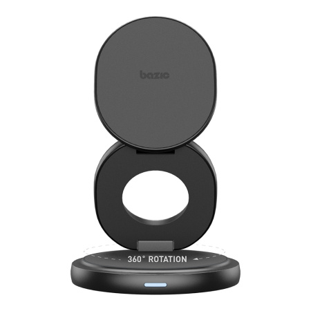 Беспроводное СЗУ Energea Bazic GoMag GYRO, 3-in-1 magnetic foldable 360 rotating Qi2.2 25W Gun