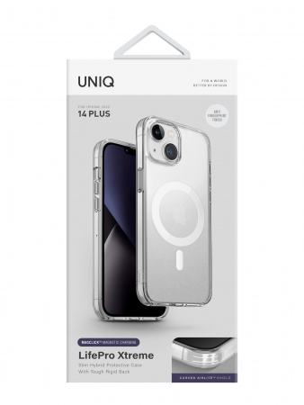Uniq для iPhone 14 Plus чехол Lifepro Xtreme AF Frost Clear (MagSafe) Uniq для iPhone 14 Plus чехол Lifepro Xtreme AF Frost Clear (MagSafe)
