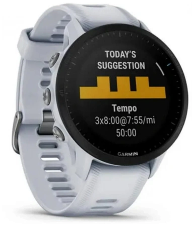 Умные часы Garmin Forerunner 955 Solar Wi-Fi, белый камень