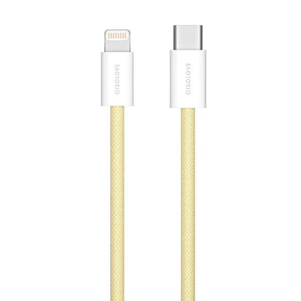 Кабель Type-C/Lightning Xiaomi (Mi) SOLOVE 100 см 20W PD 3А , высокопрочная ABS+ оплетка (DW6) Yellow Кабель Type-C/Lightning Xiaomi (Mi) SOLOVE 100 см 20W PD 3А , высокопрочная ABS+ оплетка (DW6) Yellow
