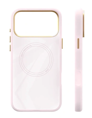Чехол защитный VLP Aster Pro Case с MagSafe для iPhone 17 ProMax, розовый