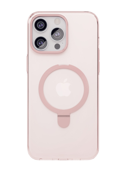 Чехол защитный "vlp" Ring Case с MagSafe подставкой для iPhone 15 Pro Max, розовый Чехол защитный "vlp" Ring Case с MagSafe подставкой для iPhone 15 Pro Max, розовый