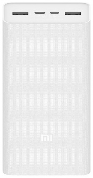 Аккумулятор внешний портативный Xiaomi Mi Power Bank 3 white 30000mAh, White CN