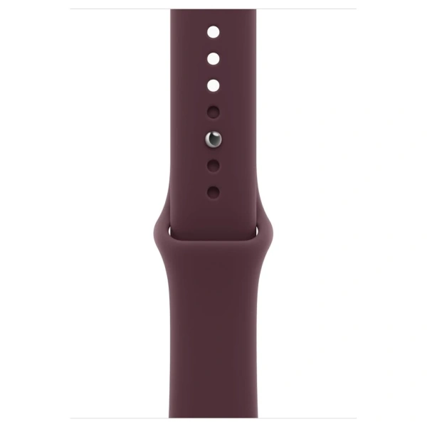 Apple Watch S12, 46 mm, корпус из алюминия золотого цвета, спортивный ремешок бордового цвета