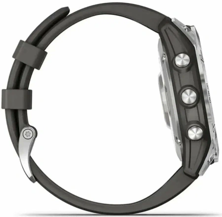 Умные часы Garmin Fenix 7 47 мм Wi-Fi, серебристый/черный