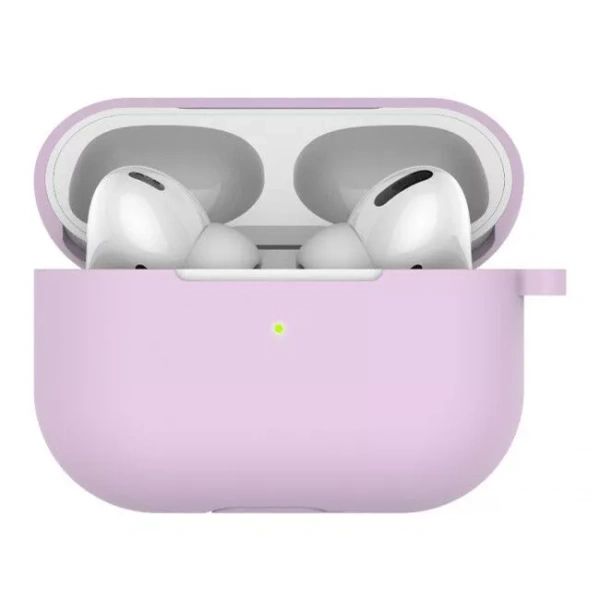 Чехол для Airpods Pro 2 Gurdini прорезиненный soft touch c карабином Пурпурный