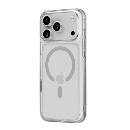 Чехол защитный uBear Real Mag Case для iPhone 17 Pro Max, MagSafe, усиленный, Прозрачный Чехол защитный uBear Real Mag Case для iPhone 17 Pro Max, MagSafe, усиленный, Прозрачный