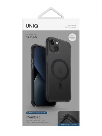 Чехол для iPhone 14 Plus Uniq Combat Antifingerpint Charcoal (MagSafe) Чехол для iPhone 14 Plus Uniq Combat Antifingerpint Charcoal (MagSafe)
