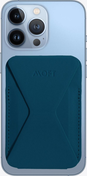 Картхолдер подставка для iPhone Moft Snap-On Blue