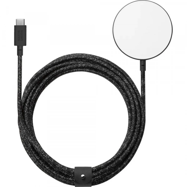 Беспроводное зарядное устройство Native Union Snap Cable, 15Вт, черный