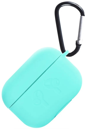 Чехол для Airpods Pro 2 Gurdini прорезиненный soft touch c карабином Мятный