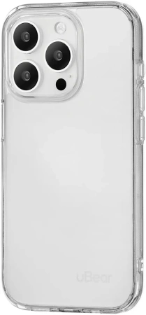 Чехол защитный uBear Real Case, iPhone 15 Pro, усиленный, прозрачный