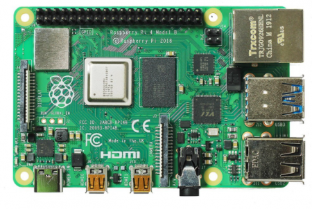 Плата Raspberry Pi 4 Model B, Озу 2 гб, , 4 ядра, Цп 1,5 Ггц,