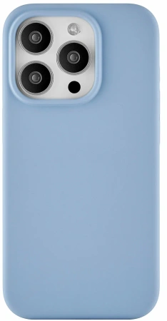 Чехол защитный uBear Touch Mag Case, iPhone 15 Pro, MagSafe, силикон, голубой