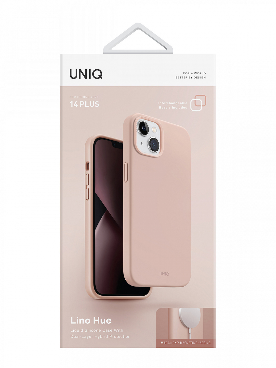 Uniq для iPhone 14 Plus чехол LINO Pink (Magsafe)