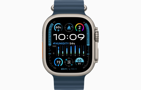 Apple Watch Ultra 2 Titanium Case with Blue Ocean Band