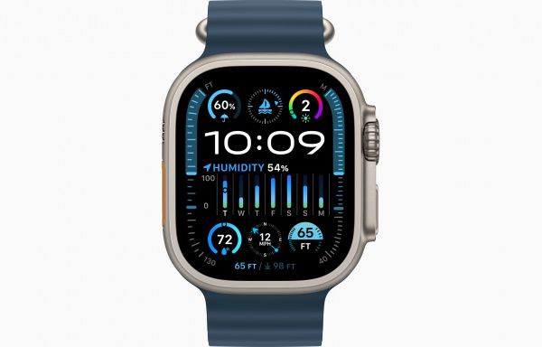 Apple Watch Ultra 2 Titanium Case with Blue Ocean Band Apple Watch Ultra 2 Titanium Case with Blue Ocean Band