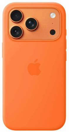 Чехол накладка для iPhone 17 Pro 6.3" Silicone Case (Button/Magsafe) Orange