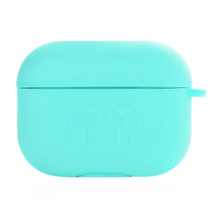 Чехол для Airpods Pro 2 Gurdini прорезиненный soft touch c карабином Мятный