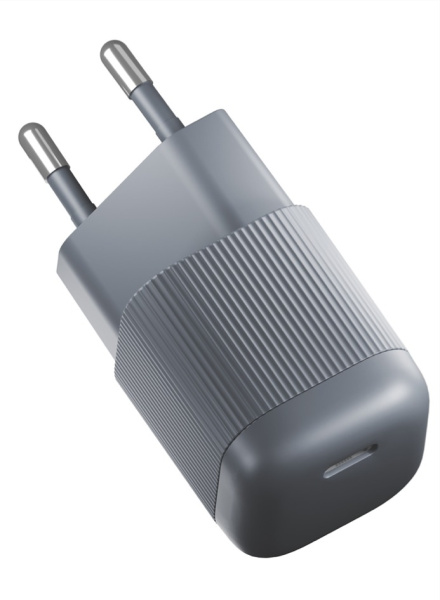 Сетевая зарядка Gurdini Mini Wave 20W USB-C (1 port) Серый