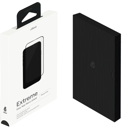 Стекло защитное uBear Extreme Nano Shield для iPhone 14 Pro, с аппликатором Easy App, алюмосиликатное