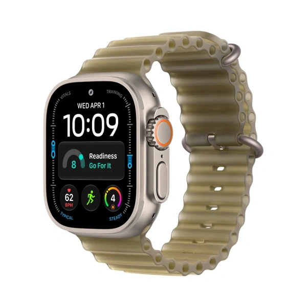 Apple Watch Ultra 4 Natural Titanium Case with Kelp Ocean Band