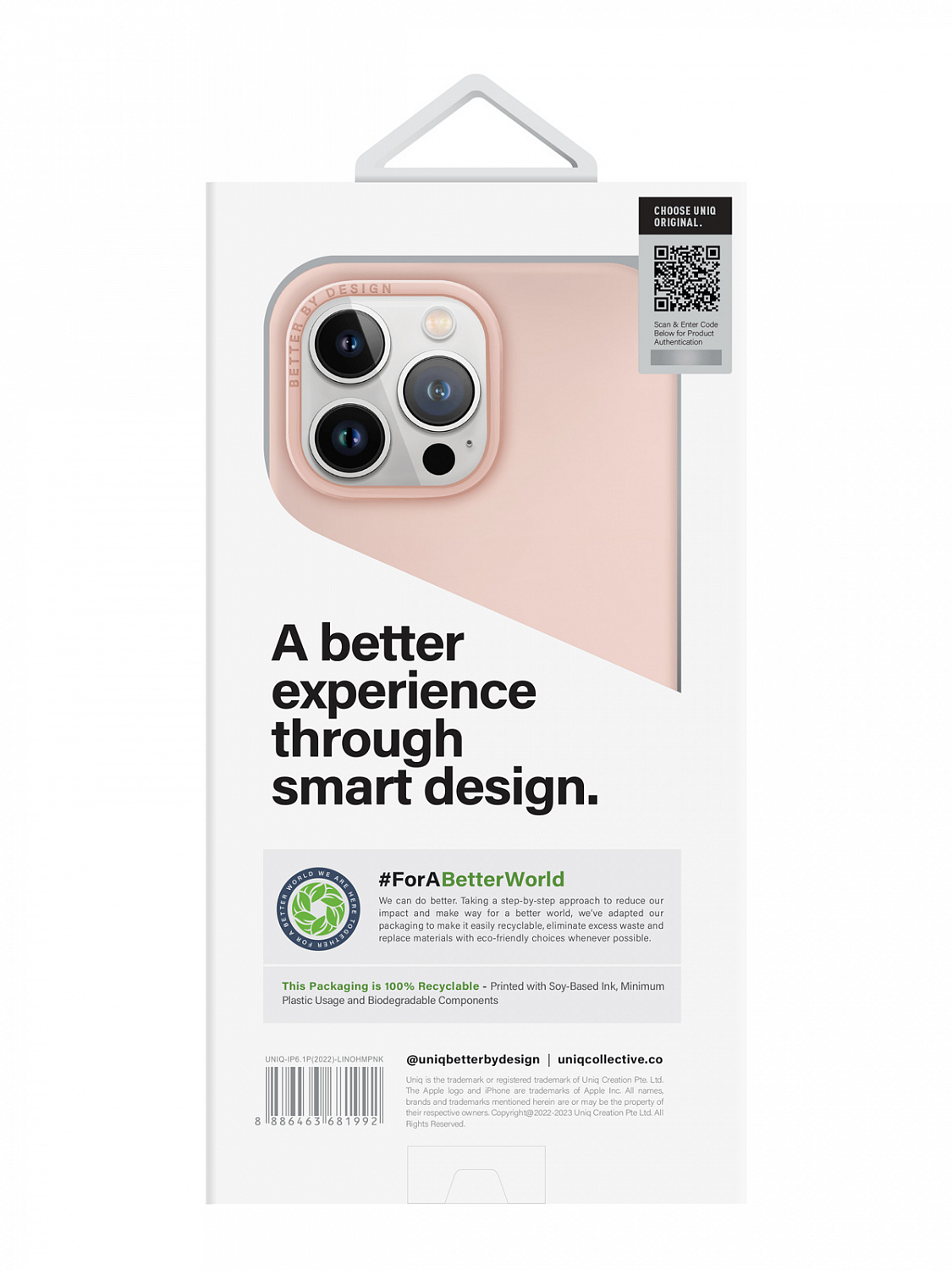 Uniq для iPhone 14 Pro чехол LINO Pink (Magsafe)