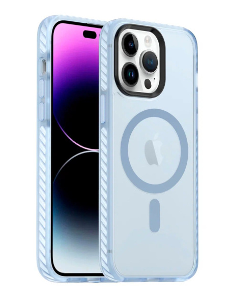 Чехол накладка iPhone 15 Pro Max 6.7" Gurdini Nano Series with Magsafe Blue