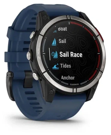 Умные часы Garmin Quatix 7 Wi-Fi, черный/голубой Умные часы Garmin Quatix 7 Wi-Fi, черный/голубой