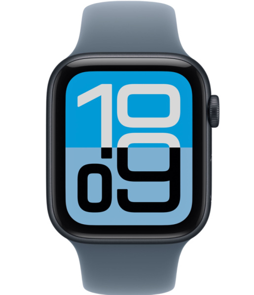 Apple Watch SE 3, 40 mm, Корпус из алюминия цвета «полуночный черный», спортивный ремешок серого цвета Apple Watch SE 3, 40 mm, Корпус из алюминия цвета «полуночный черный», спортивный ремешок серого цвета