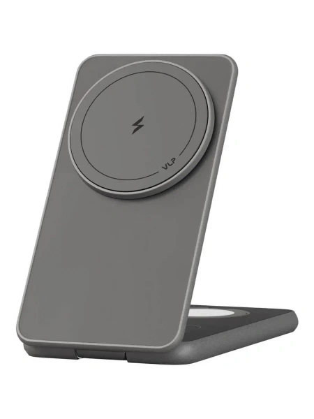 Беспроводное зарядное устройство VLP Alum Power Pro для Apple, натуральный титан