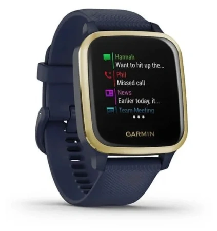 Умные часы Garmin Venu Sq Music Edition NFC, золотистый/темно-синий