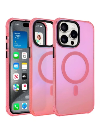 Чехол накладка iPhone 15 Pro Max 6.7" Gurdini Nano Series with Magsafe Pink