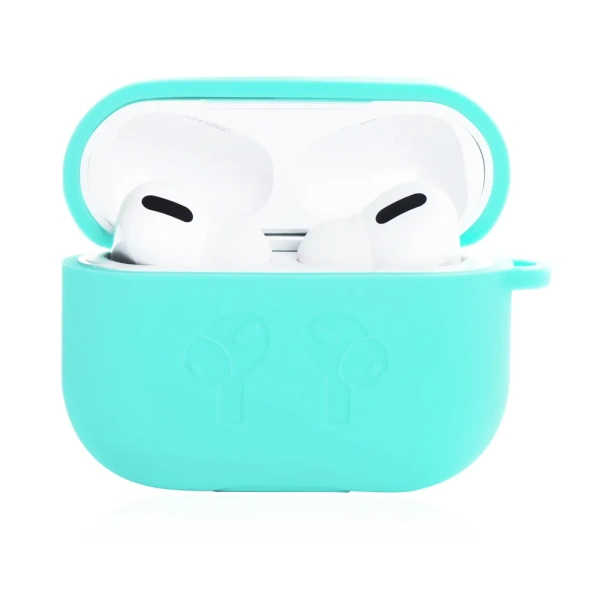 Чехол для Airpods Pro 2 Gurdini прорезиненный soft touch c карабином Мятный