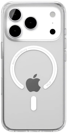 Чехол защитный VLP Puro Case с MagSafe для iPhone 17 Pro, прозрачный