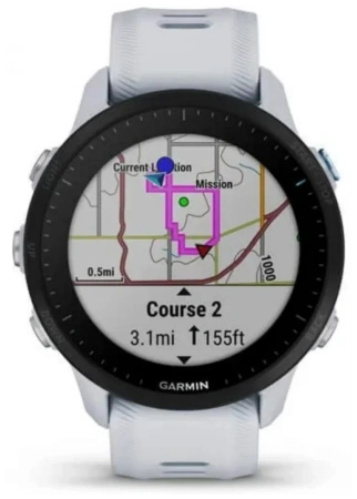 Умные часы Garmin Forerunner 955 Solar Wi-Fi, белый камень