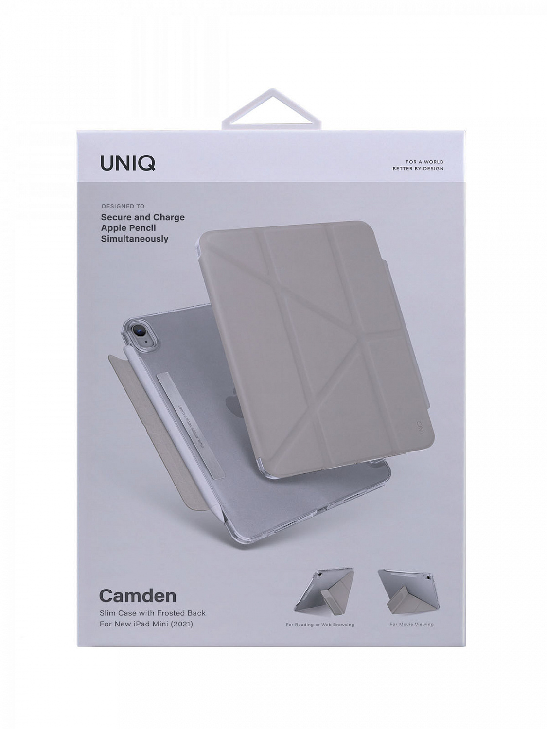 Чехол Uniq для iPad Mini 6 (2021) Camden Anti-microbial Grey Чехол Uniq для iPad Mini 6 (2021) Camden Anti-microbial Grey