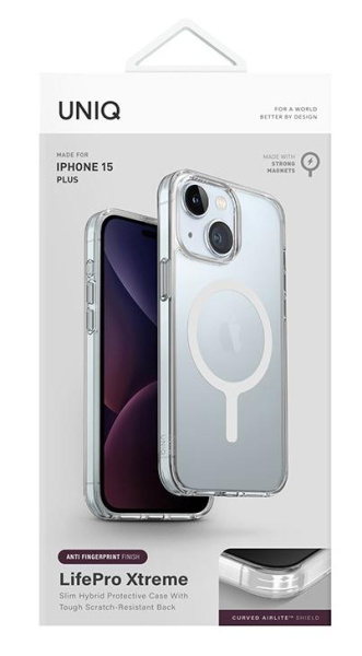 Uniq для iPhone 15 Plus чехол Lifepro Xtreme Clear Uniq для iPhone 15 Plus чехол Lifepro Xtreme Clear