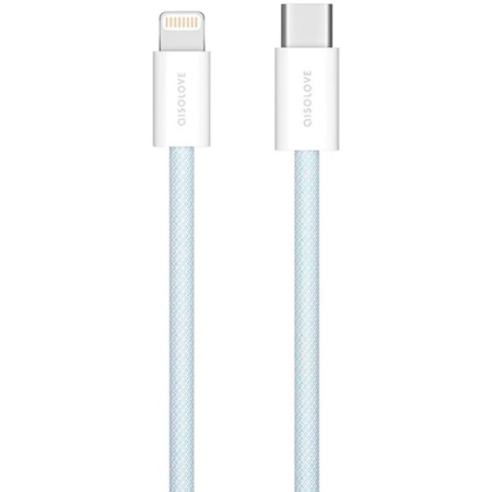 Кабель Type-C/Lightning SOLOVE 200 см 20W PD 3А нейлоновая оплетка (DW6 2m Blue), синий Кабель Type-C/Lightning SOLOVE 200 см 20W PD 3А нейлоновая оплетка (DW6 2m Blue), синий