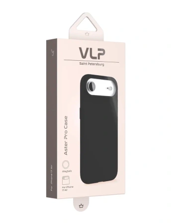 Чехол защитный VLP Aster Pro Case с MagSafe для iPhone 17 Air, черный