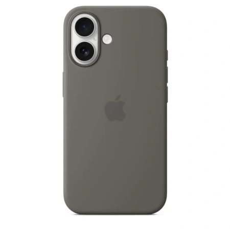 Чехол накладка для iPhone 16 6.1" Silicone Case (Button/Magsafe) Stone Gray