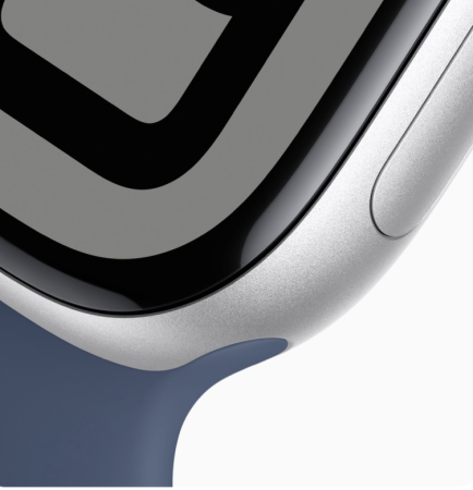 Apple Watch S10, 46 mm, корпус из алюминия серебристого цвета, спортивный ремешок синего цвета