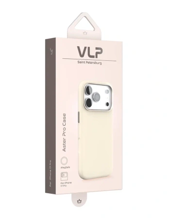 Чехол защитный VLP Aster Pro Case с MagSafe для iPhone 17 Pro, белый