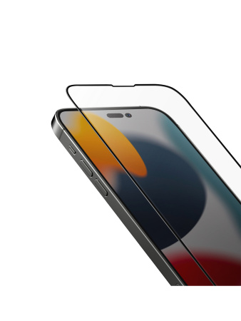 Стекло Uniq для iPhone 14 Pro OPTIX Vivid (true colors) Clear/Black